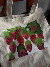Load image into Gallery viewer, La Fraise Hand Painted Tote