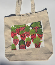 Load image into Gallery viewer, La Fraise Hand Painted Tote
