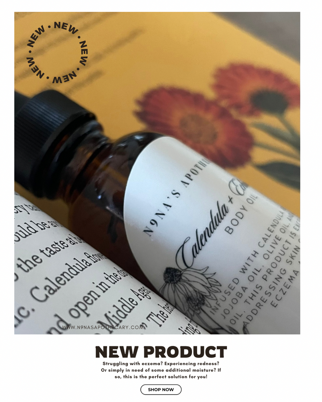 Calendula + Echinacea body oil